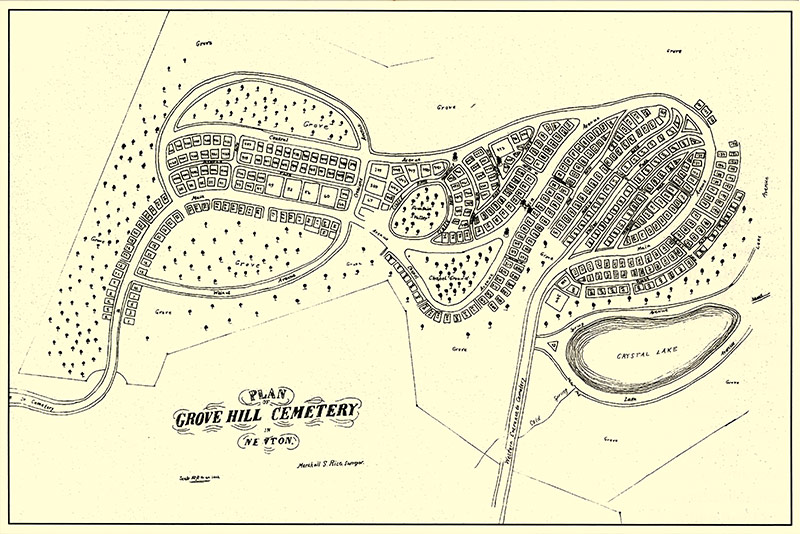 Historic Newton Grove Hill Cemetery Map