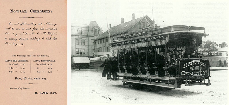 Newton Cemetery trolley and fees